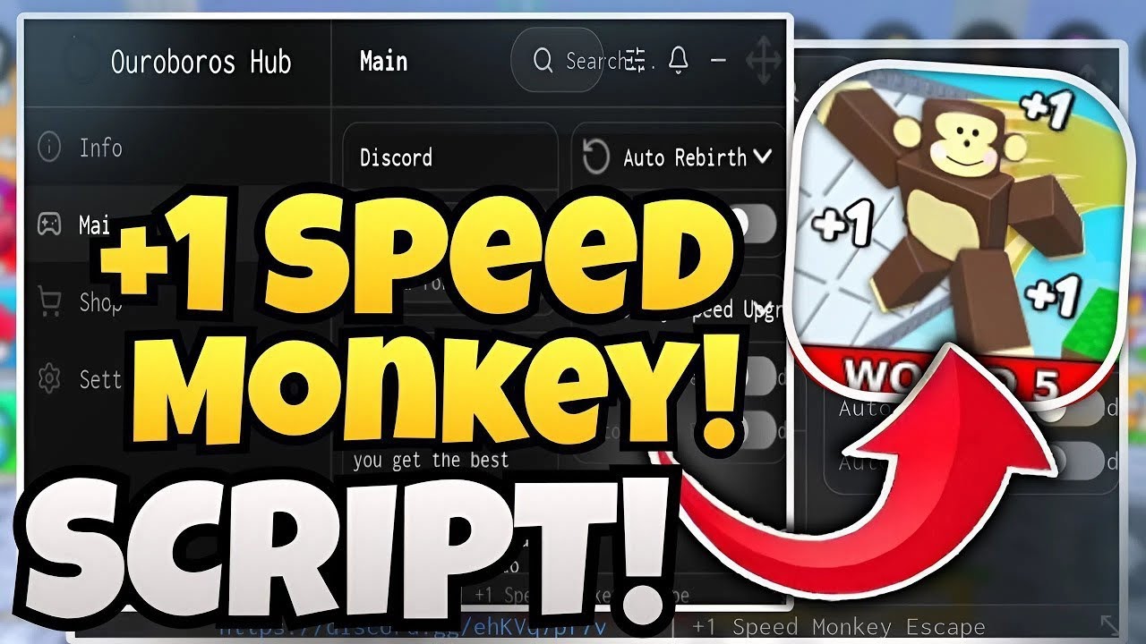 Speed Monkey Escape SCRIPT - Auto Farm, Auto Win, Auto Run & Auto Rebirth! (Mobile & PC) NO KEY!