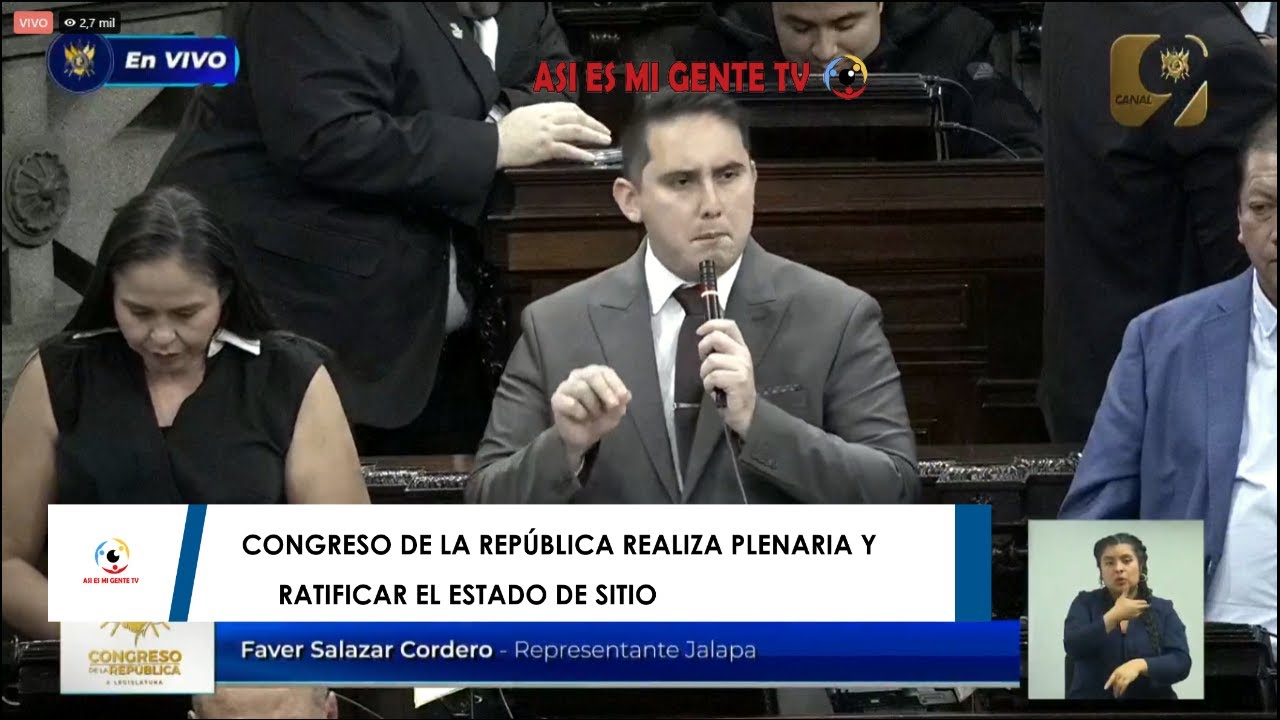 ORGANO LEGISLATIVO REALIZA PLEANARIA Y VOTAR POR EL ESTADO DE SITIO