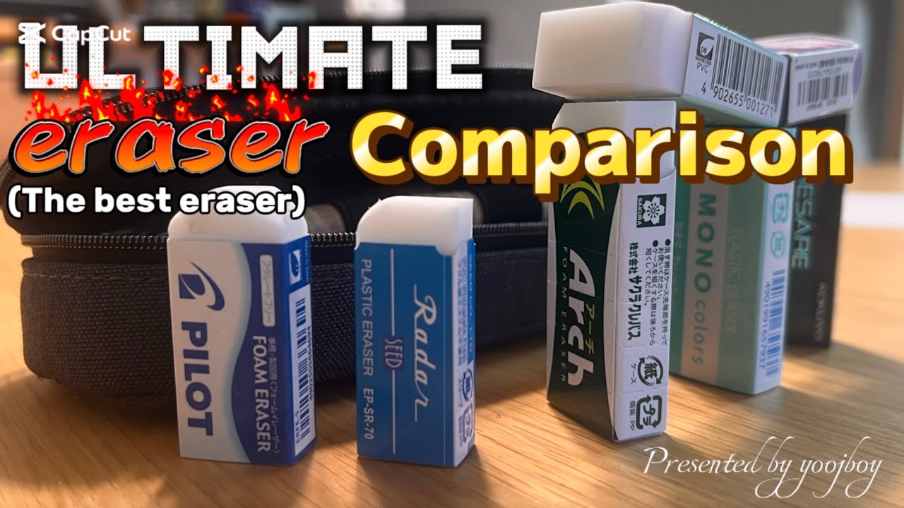 ULTIMATE eraser COMPARISON (THE BEST ERASER)