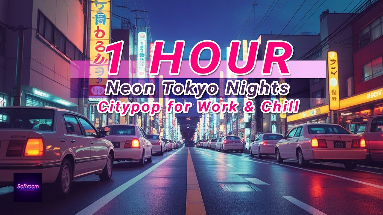 Softroom - 1Hour Neon Tokyo Nights | Citypop for Work & Chill