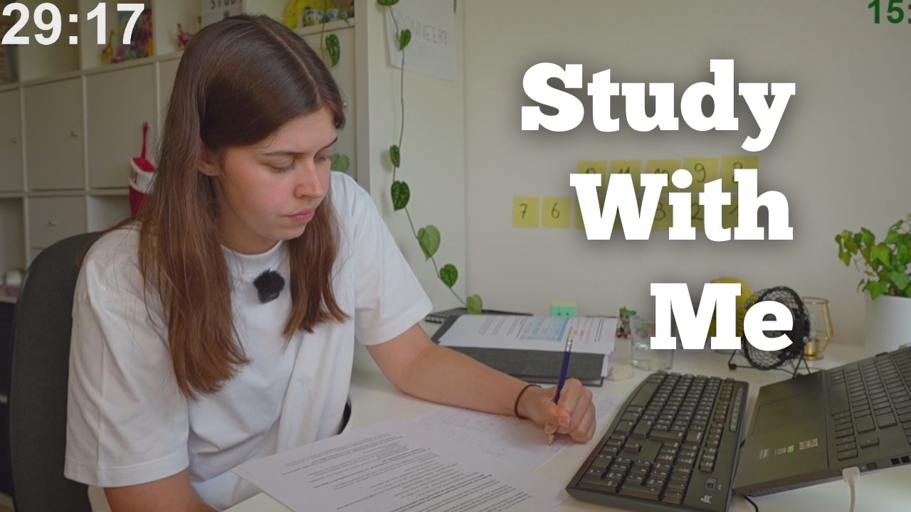 LIVE 12 HOURS Study With Me (60 min study + 10 break)