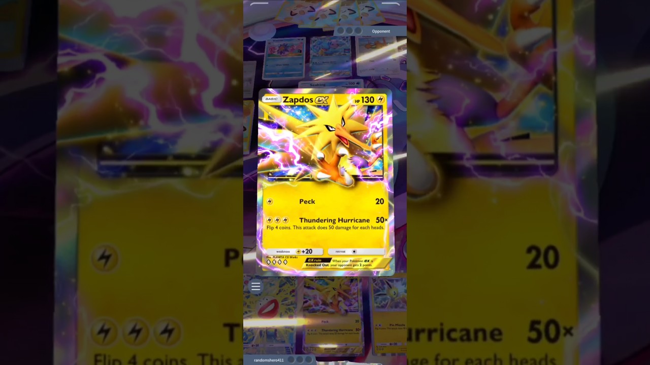 Zapdos deck vs event Lapras ex #pokemon #pokemontcg