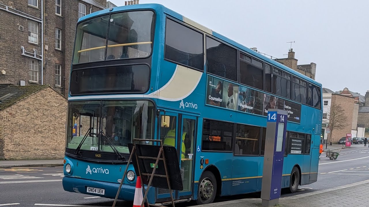 Short ride on Arriva Kent 6420 (GN04 UEK) *Volvo B7TL Alexander ALX400* on the 166 to Chatham 7/3/26