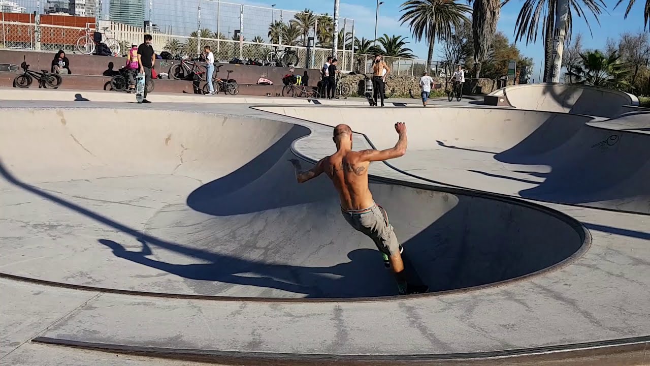 Skate Park Mar Bella, Barcelona on the 16th of December