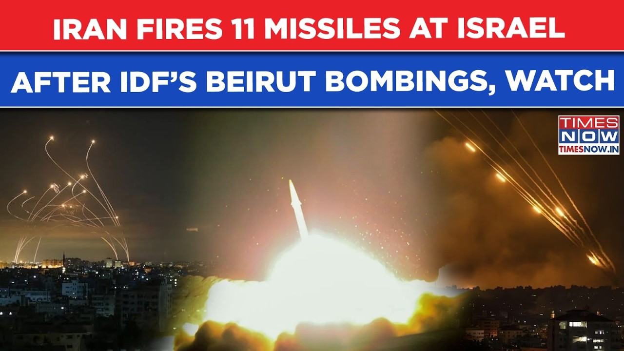 Iran Attacks Israel: IRGC Fires 11 Missiles As IDF Bombs Beirut To Avenge Hezbollah Strikes| Watch