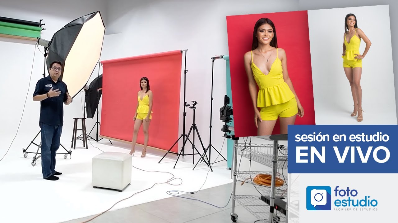 Sesión de fotos en estudio EN VIVO 01 - Catálogo de ropa y retrato.