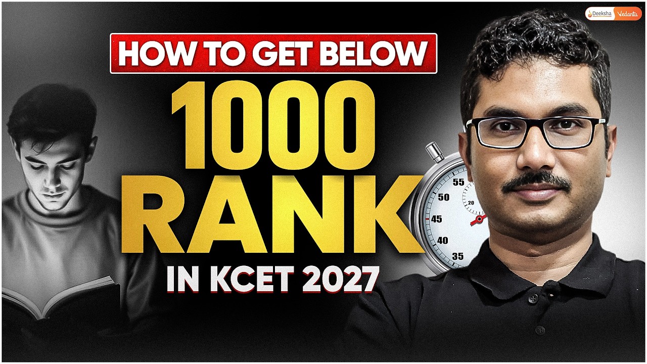 🎯 KCET 2027: How to Get Below 1000 Rank (Full Strategy!)