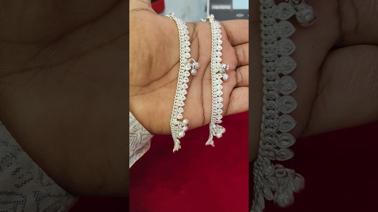 vendi pattilu designs| new model pattilu | silver anklets designs forwomen #pattilu #anklets #shorts