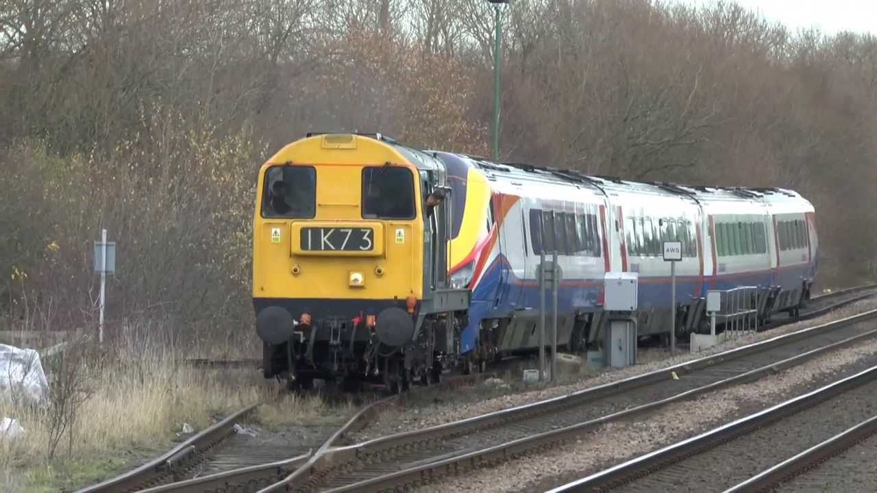 **RARE** DCR Hires 20142 On Class 222 Move Crofton Bombardier to Derby Etches Park 19/12/2013