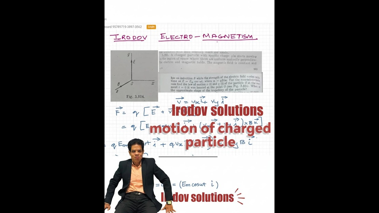 ElectroMagetism Question from Irodov Motion of Charged particle in electric and magnetic field.