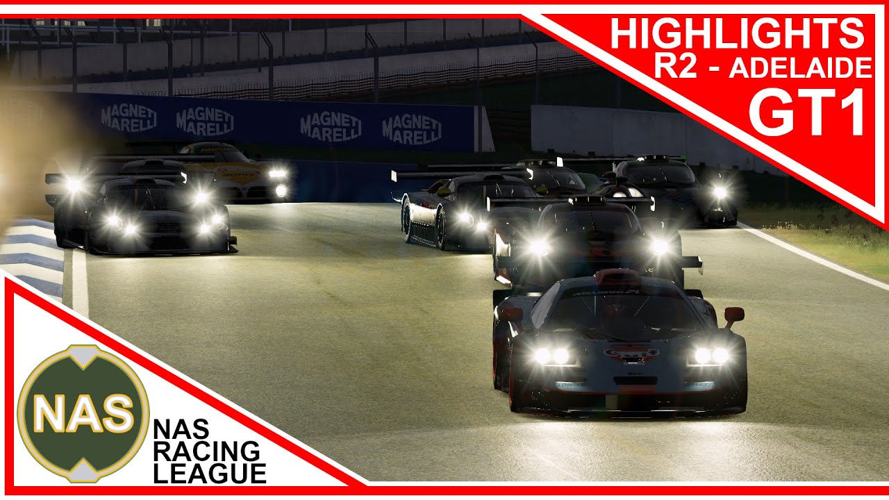 Highlights | Round 2 - Adelaide | GT1 International Series AMS2 | NAS Racing League