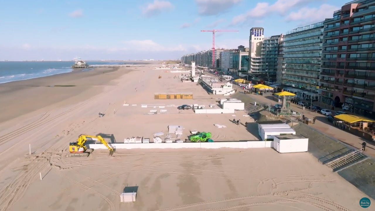 Opbouw beachbars dag twee @ Blankenberge