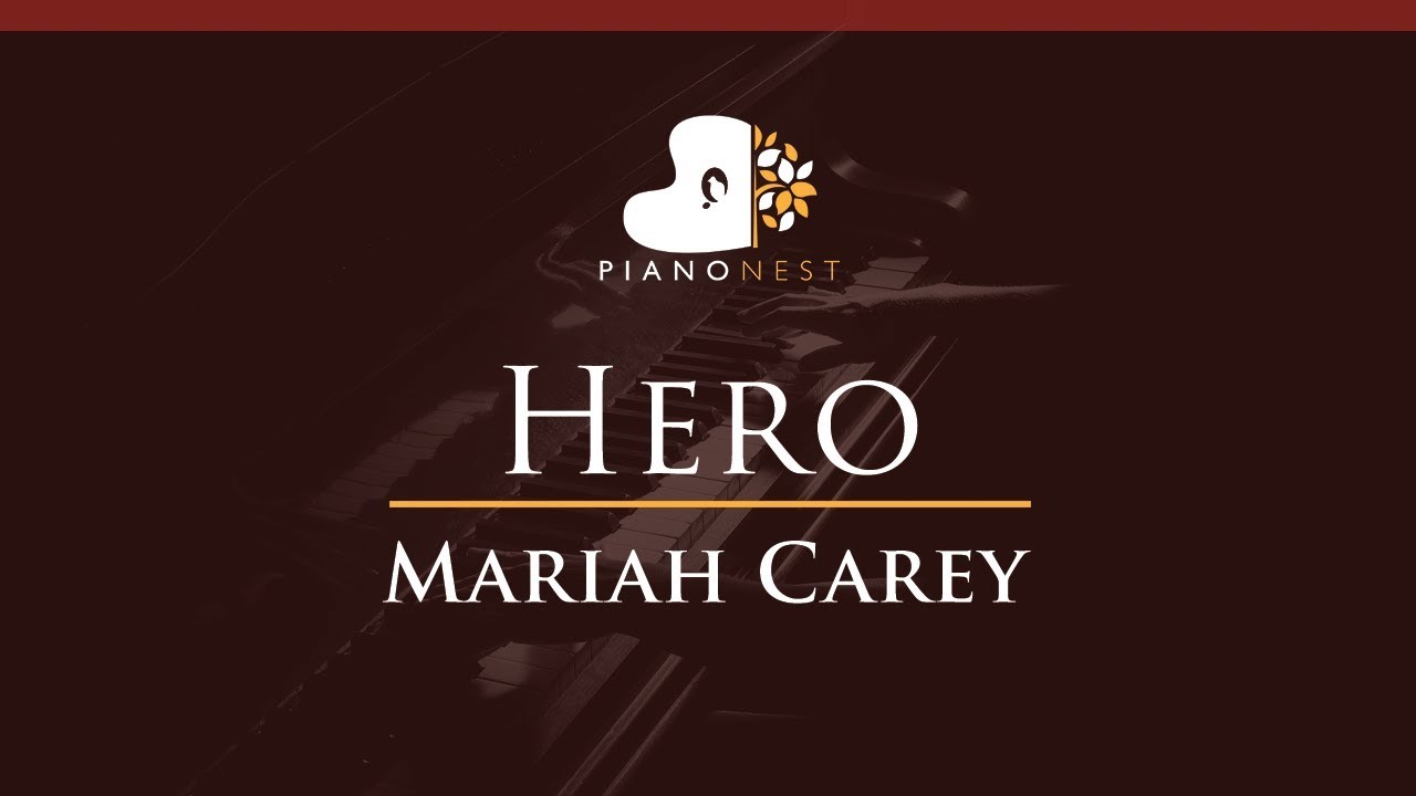 Hero - Mariah Carey - HIGHER Key (Piano Karaoke / Sing Along)