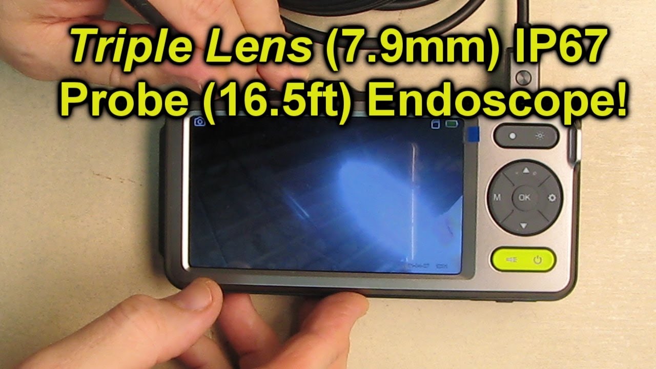 REVIEW Teslong Triple Lens (7.9mm) IP67 Probe (16.5ft) Endoscope with 5'' IPS Water Resistant Screen