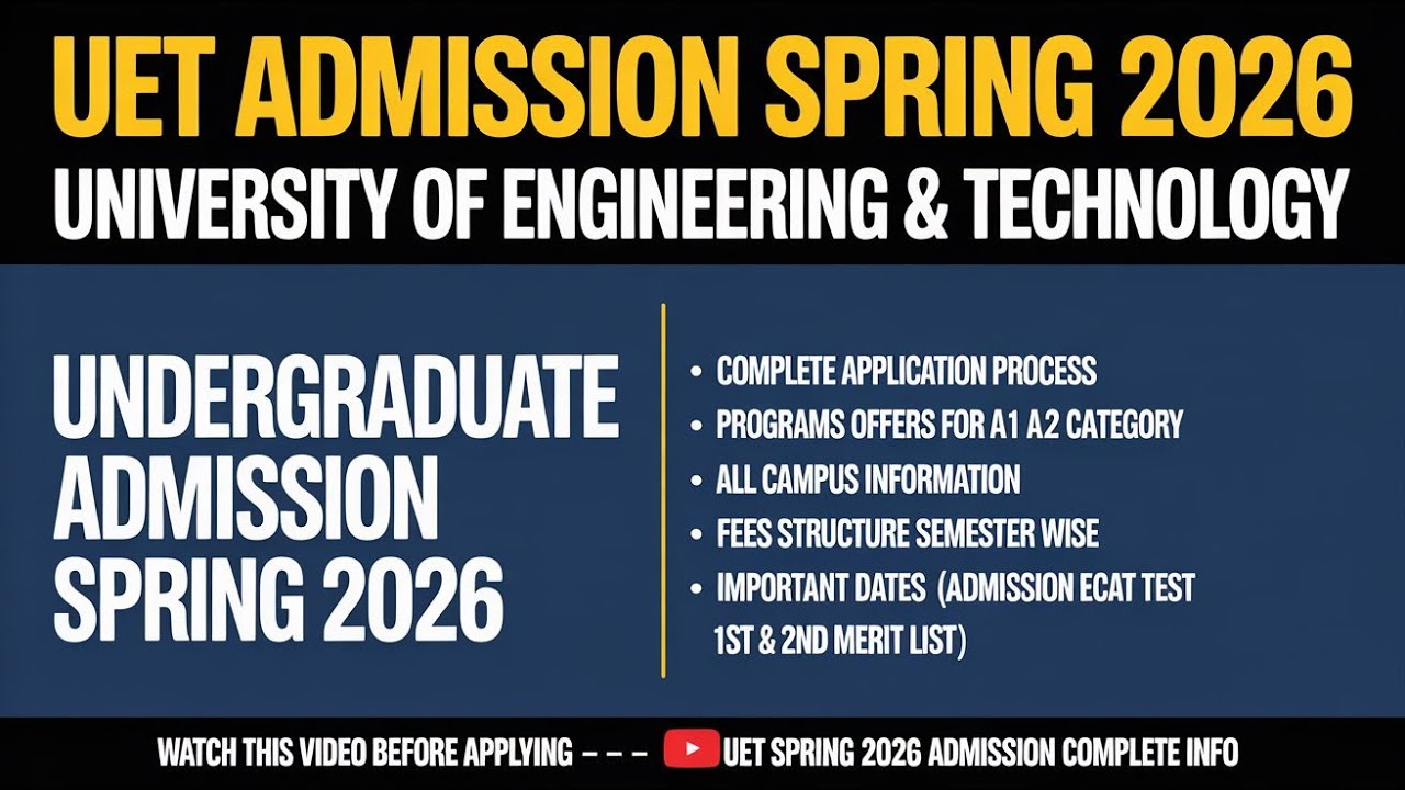 Applying to UET Spring 2026? Here’s Everything You Need to Know!