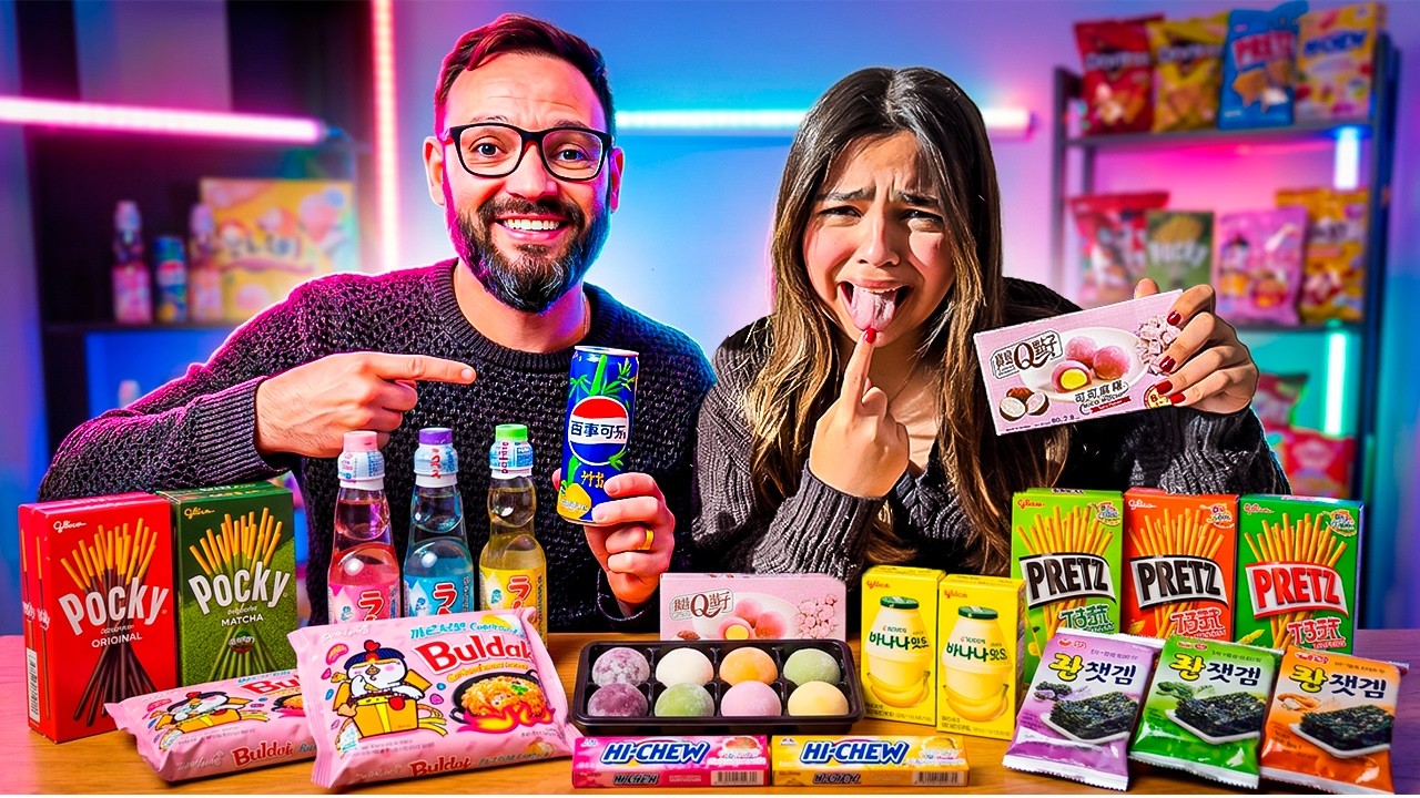 Experimentando comidas asi&aacute;ticas virais do TikTok pela primeira vez!!!