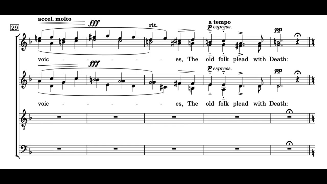 Death on the Hills (E. Elgar) Score Animation