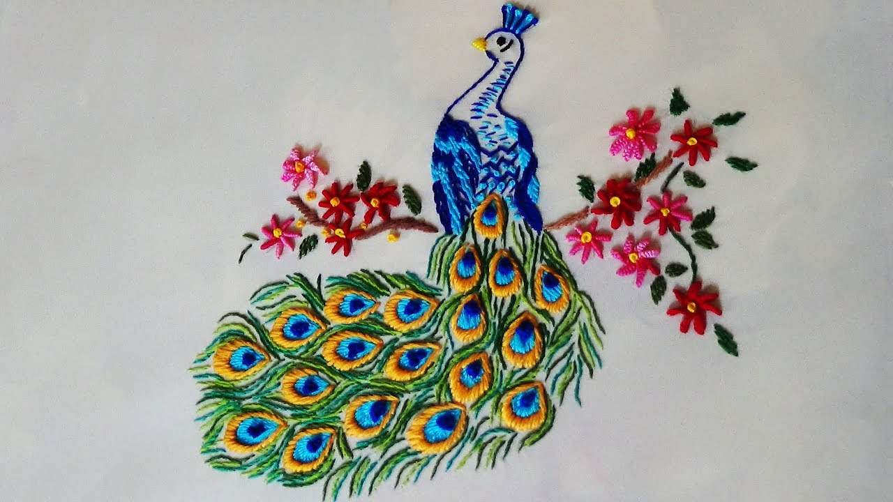 Hand Embroidery: Peacock Embroidery