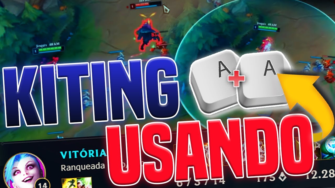 COMO CAITAR USANDO O AA (KITE/KITING) - League Of Legends