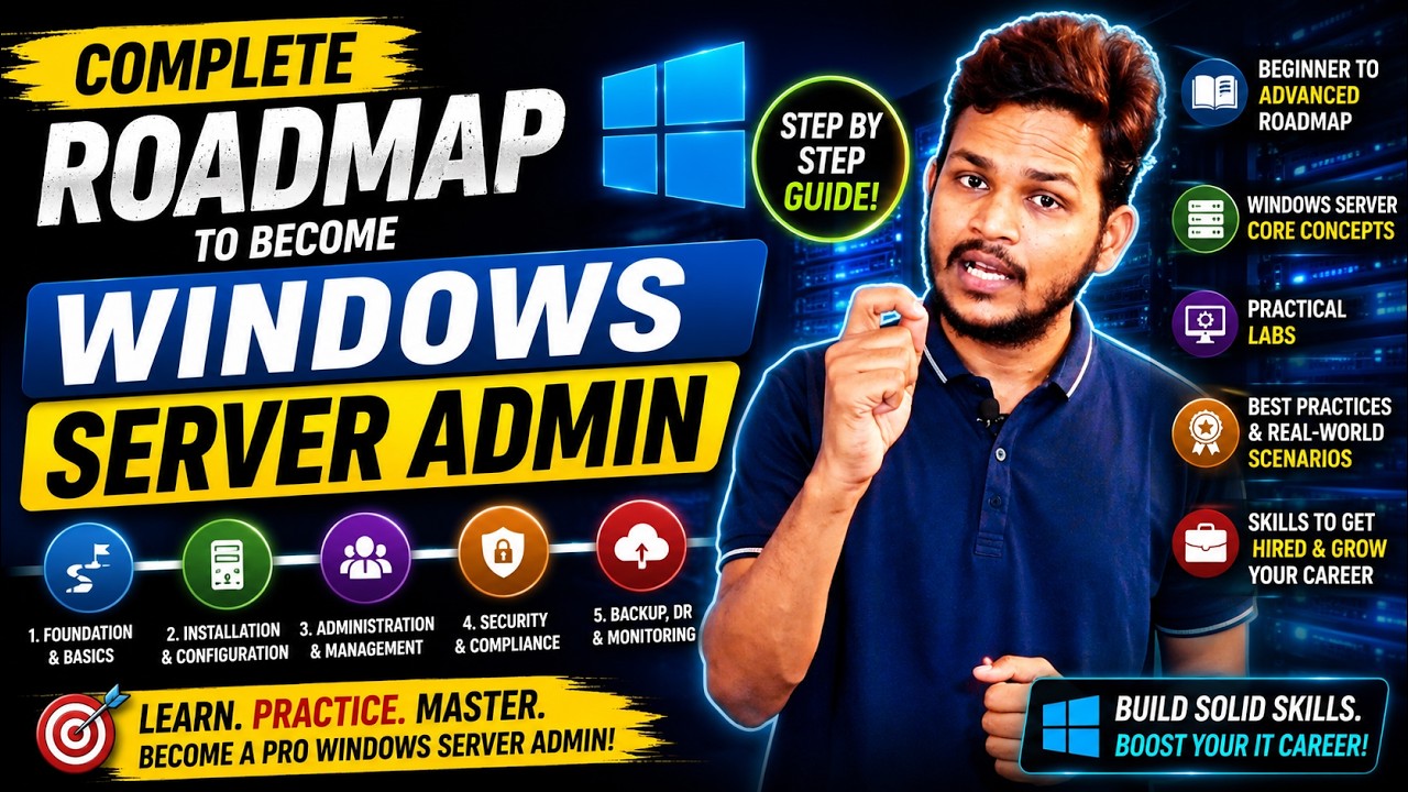 Complete Roadmap to Become Windows Server Administrator 🔥 (2026 Guide)