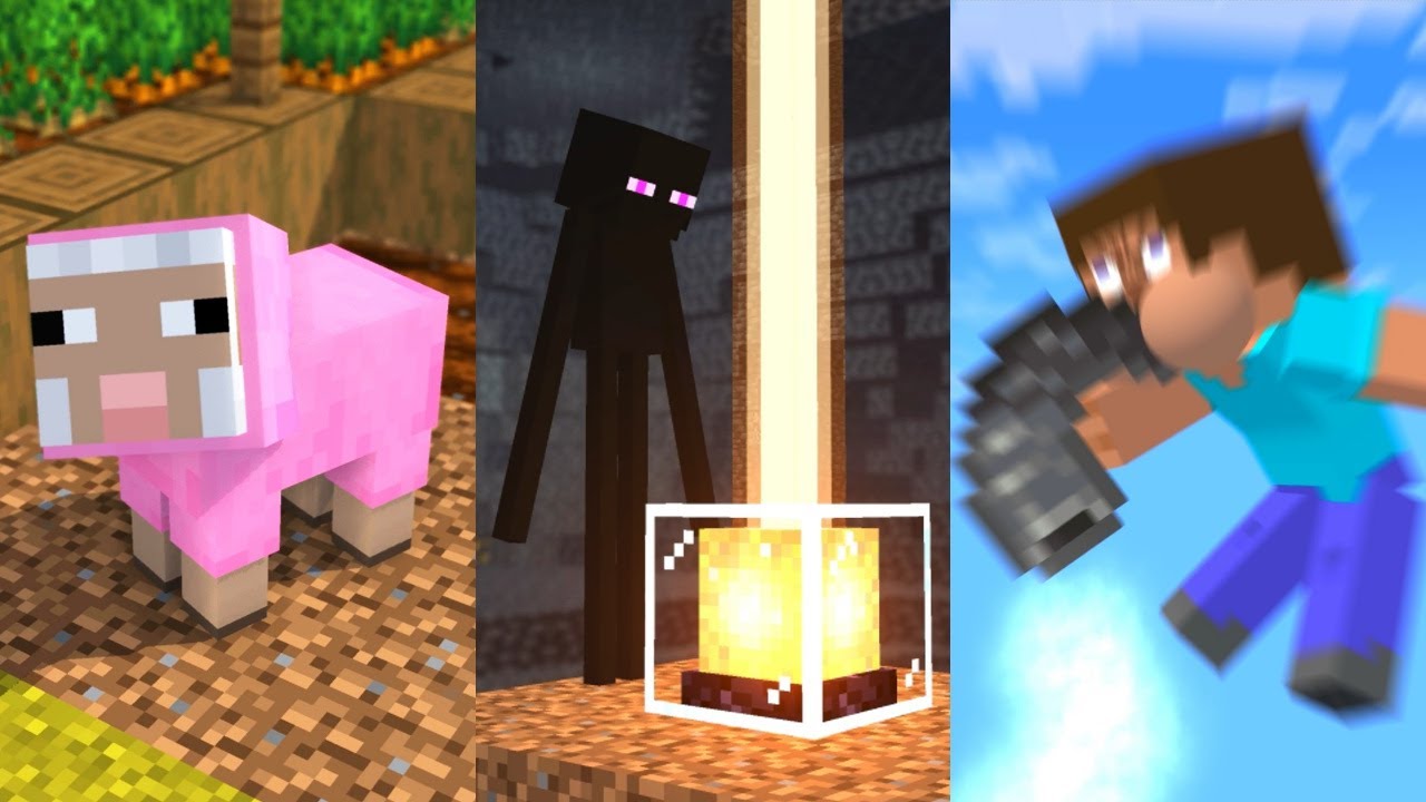 Смешные анимации Minecraft🤯2【компиляция】