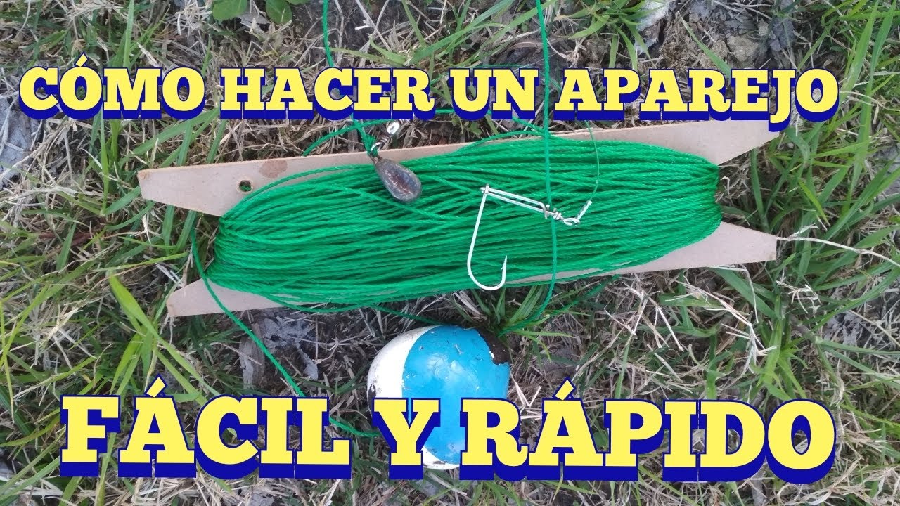 Como hacer un aparejo(línea de mano)fácil y rápido para pescar anguilas o tarariras en pesca en ad