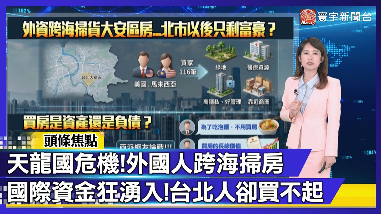 外資驚呼「大安區超划算」！跨海掃房沒在看價 台北人：那是我的命｜#寰宇財經新聞