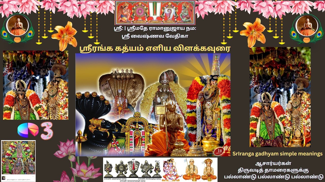 Part-3. SrIranga gadhyam simple meanings (parathvam-sOUlabhyam) ஶ்ரீரங்க கத்யம் எளிய விளக்கவுரை