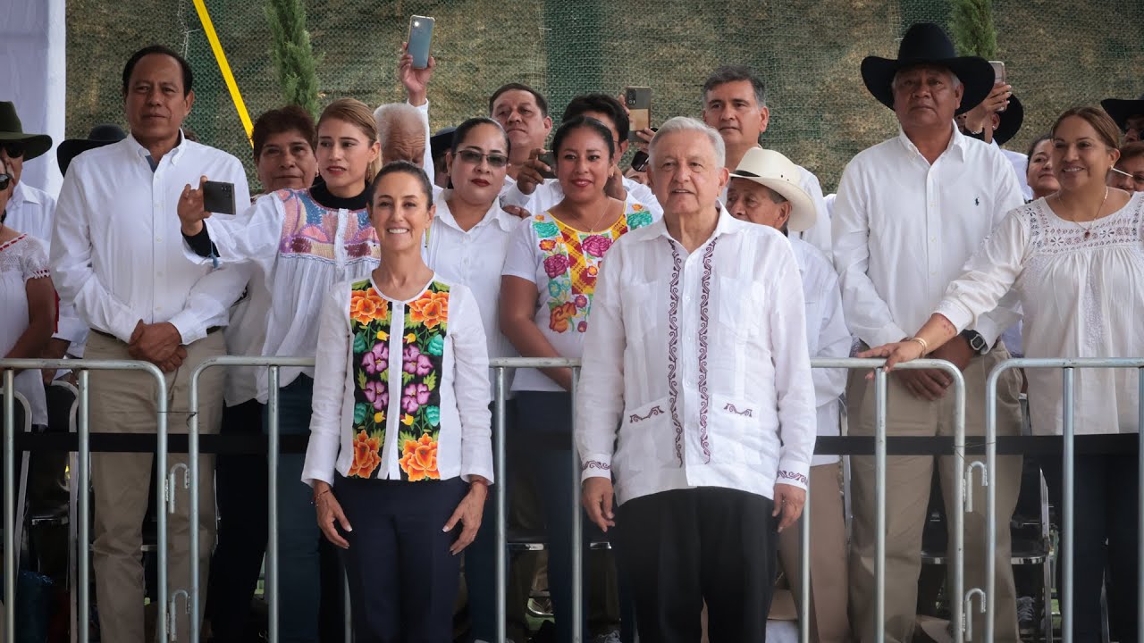 Inauguración de instalaciones de la Guardia Nacional, desde Santa Cruz Xoxocotlán, Oaxaca