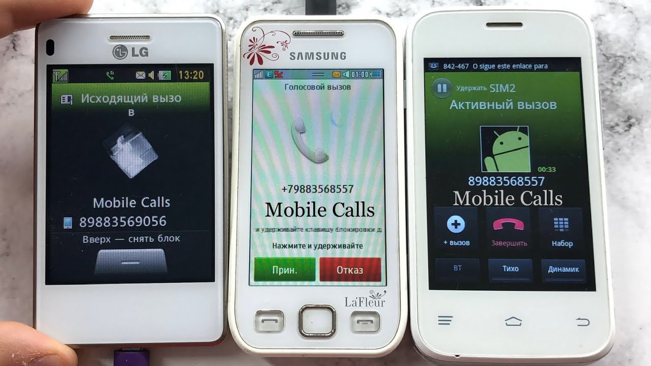 Mobile Calls Samsung GT-S5250, LG-T370, Fly IQ239/ Incoming and Outgoing Madness Call