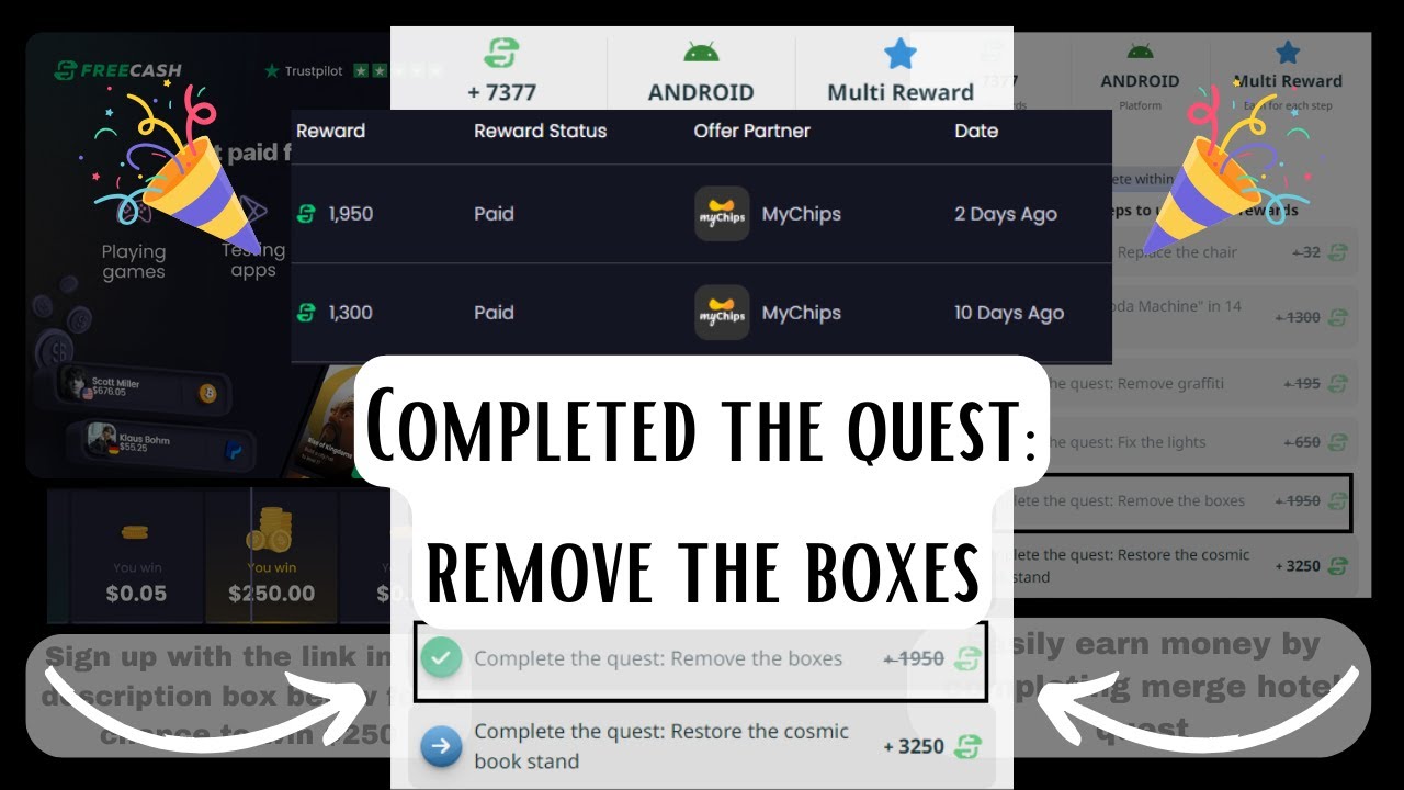 Merge Hotel Family Story - Remove the Boxes Quest Completed