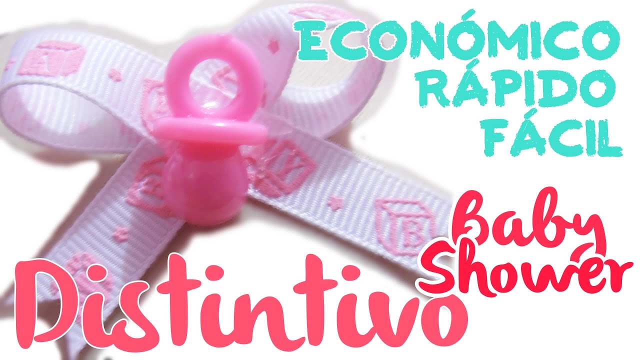 Distintivo SUPER SENCILLO y FÁCIL para BABY SHOWER