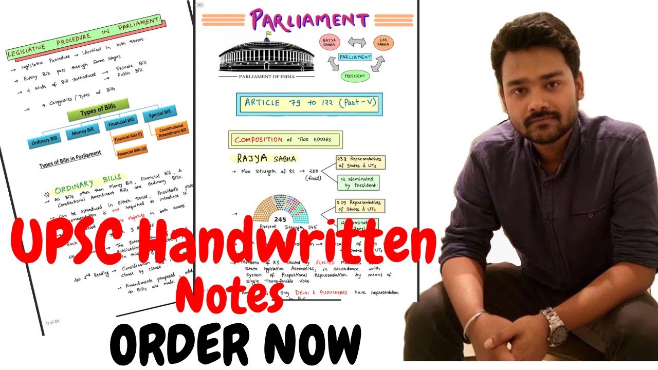 UPSC Notes Making | UPSC Polity Handwritten Notes | IAS Notes in English | Notes Making for UPSC