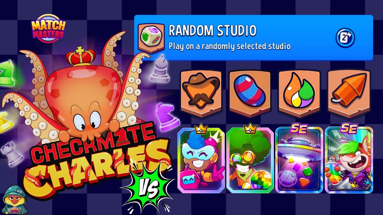 DIAMOND CHECKMATE CHARLES DESTROY PREMIUM BOOSTERS | Match Masters Random Studio + Super Sprint
