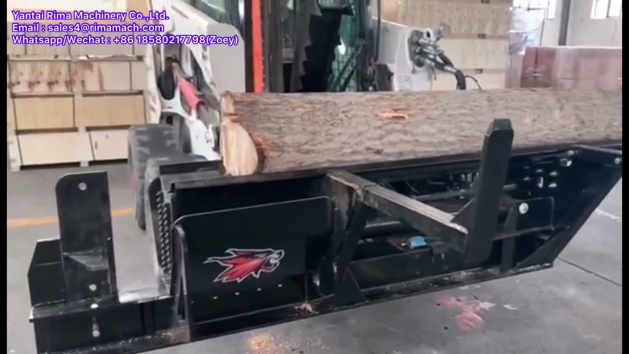 Rima Portable skidsteer hydraulic wood cutter for firewood splitting / log splitter / wood processor