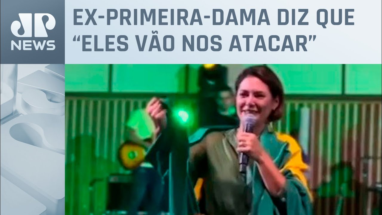 Michelle Bolsonaro chora e fala em perseguição e injustiça