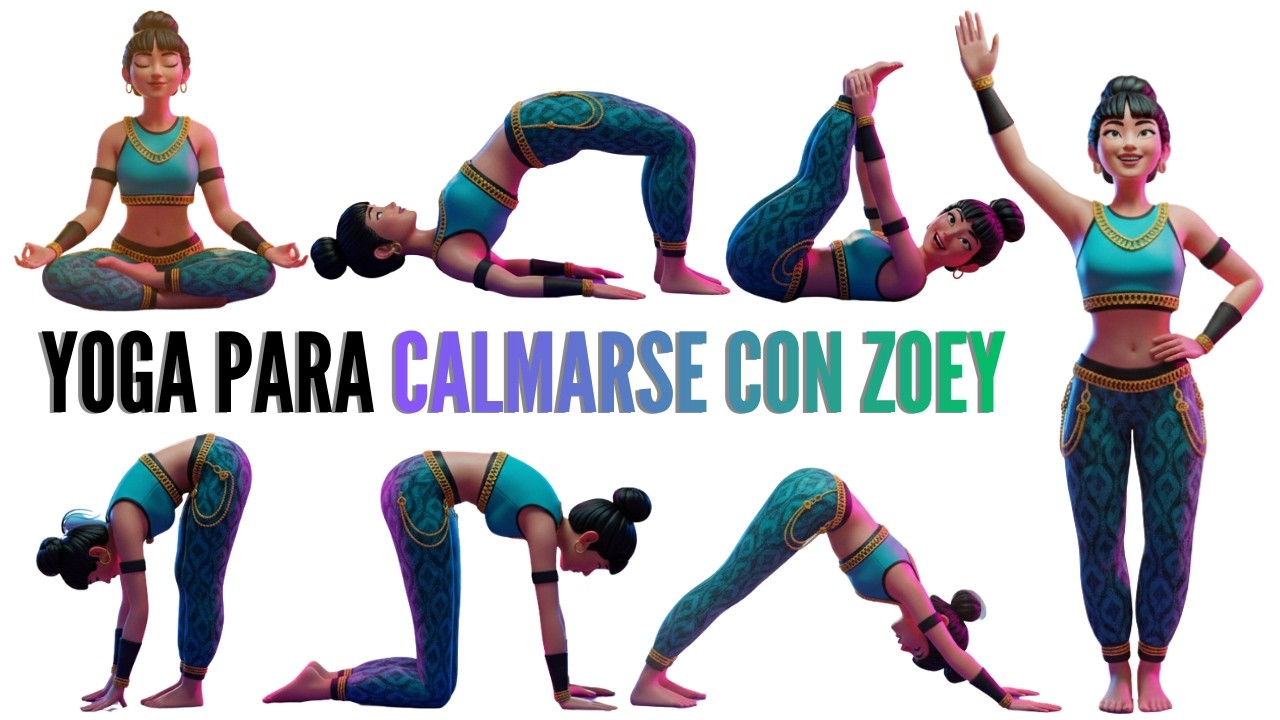 Yoga para CALMARSE CON ZOEY | Yoga para Niños | Yoga para la Salud | Posturas para Despertar