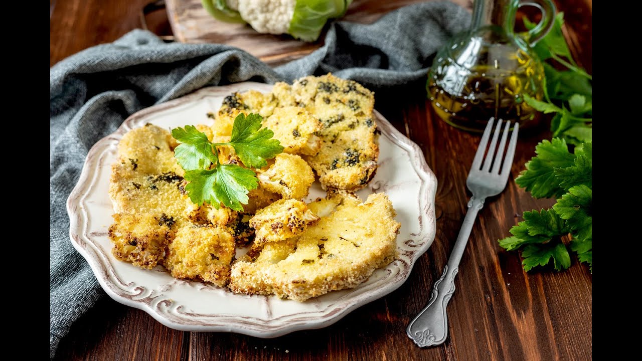 Cotolette di cavolfiore al forno, ricetta light e senza uova