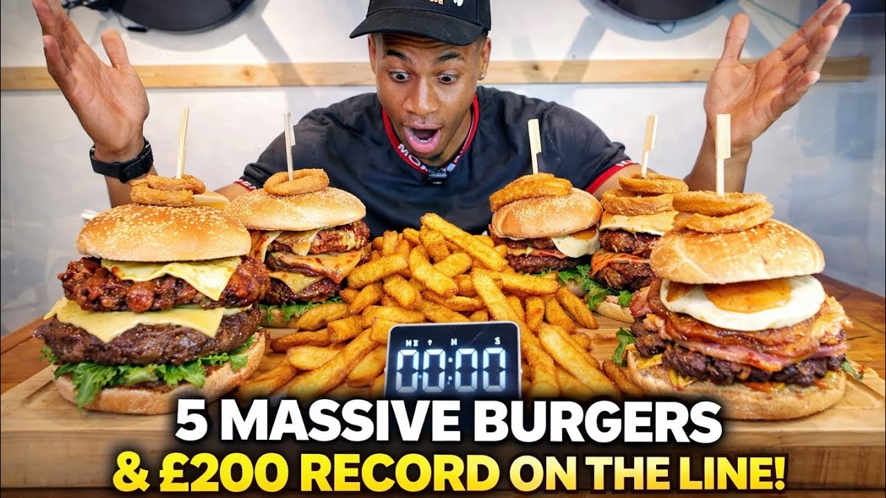 Only FIFTEEN Minutes to Finish The New Burger Challenge 