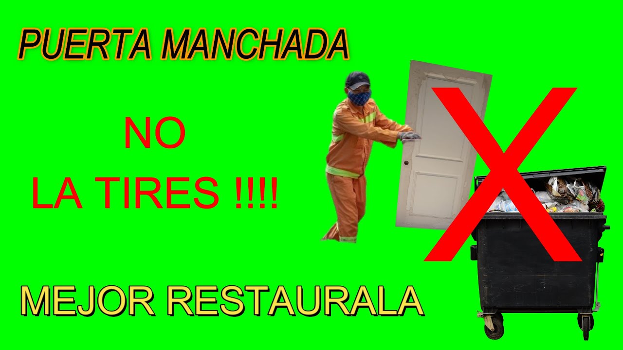 como reparar puerta de tambor manchada de humedad
