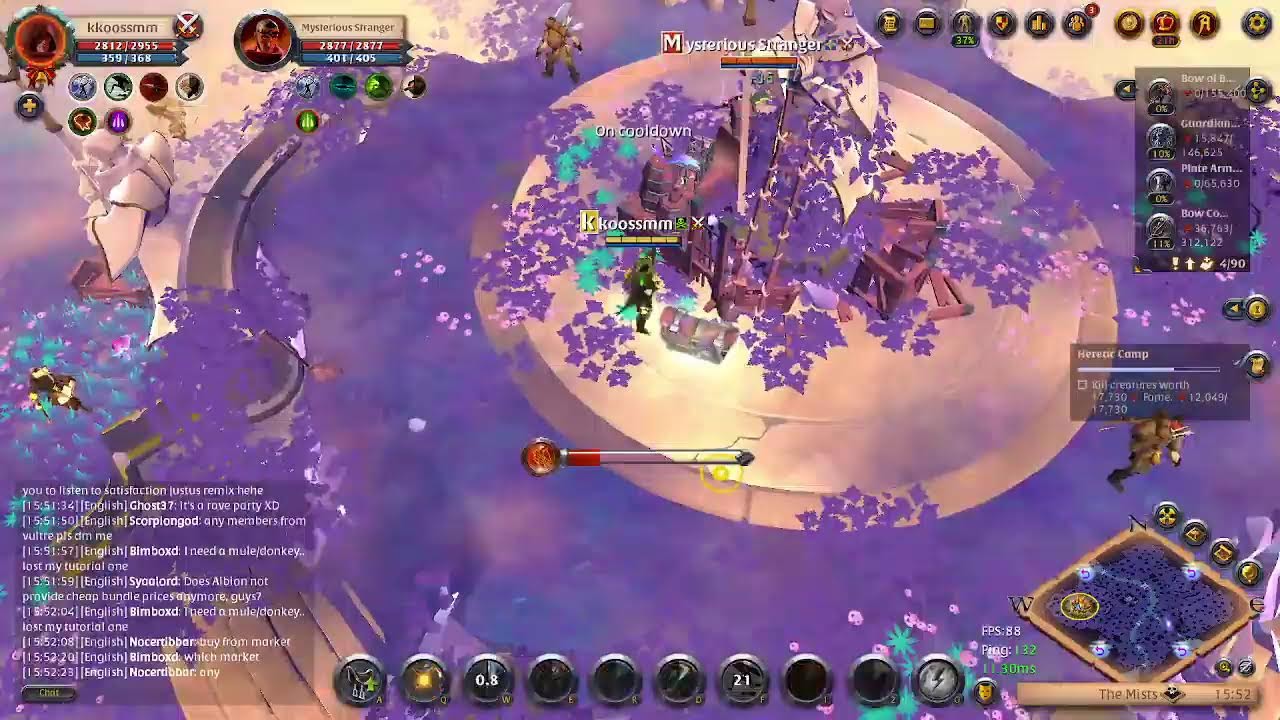 ALBION ONLINE BOW USER GAME PLAY MIST ABBEY PVP GRIND FARM FAME