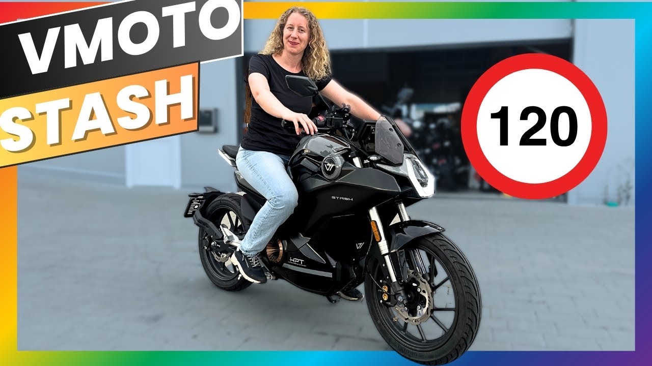 VMOTO STASH - 120KM/H - ABS - BOOSTER 😲 Dieses E-Motorrad hat richtig Power! #vmoto #stash