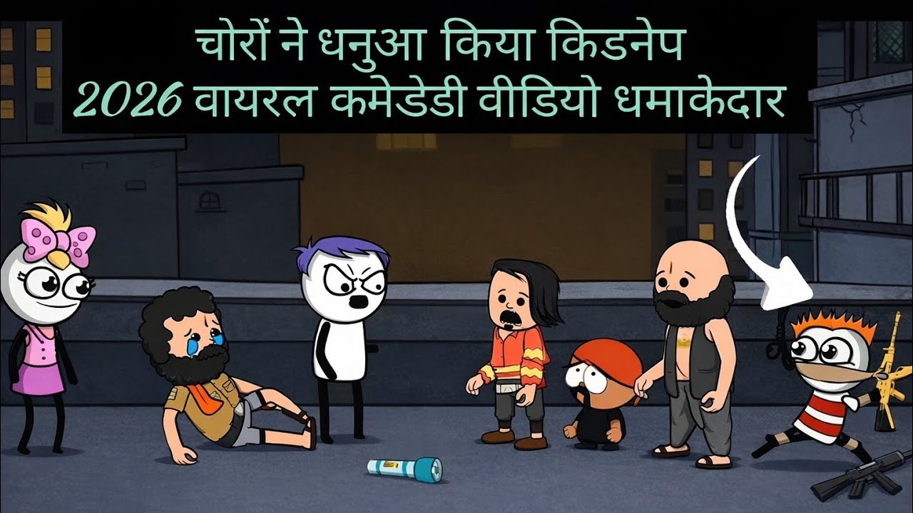 6 January 2026 चोरों ने सब्बो और धनुआ किए किडनेप भज्जी ने पीटा😂😂|@justsmile0117t #hindicartoon#funny