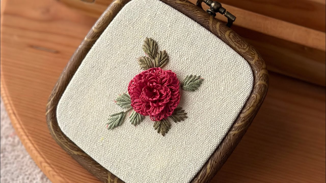 Пошаговый и подробный урок по вышивке розы Caston Rose 🌹Урок по вышивке бразильской розы для начи...