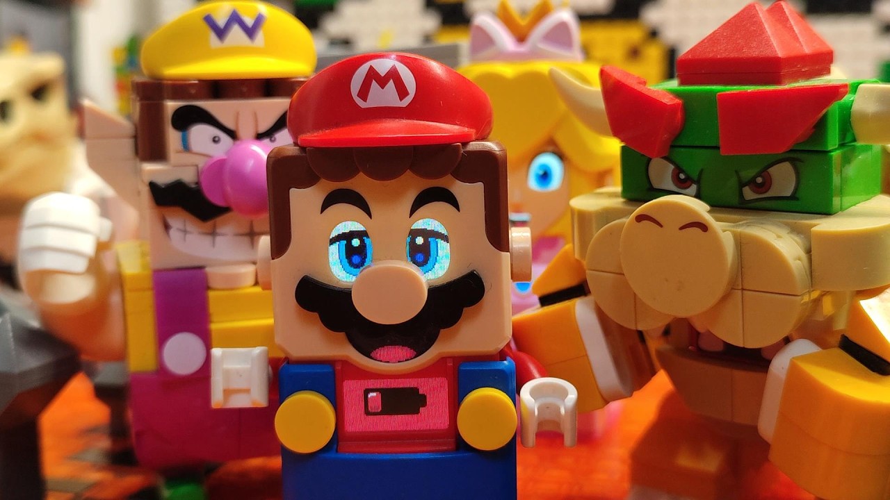 LOW Battery LEGO Mario How to save Peach from Bowser und Wario | What happens team connection!