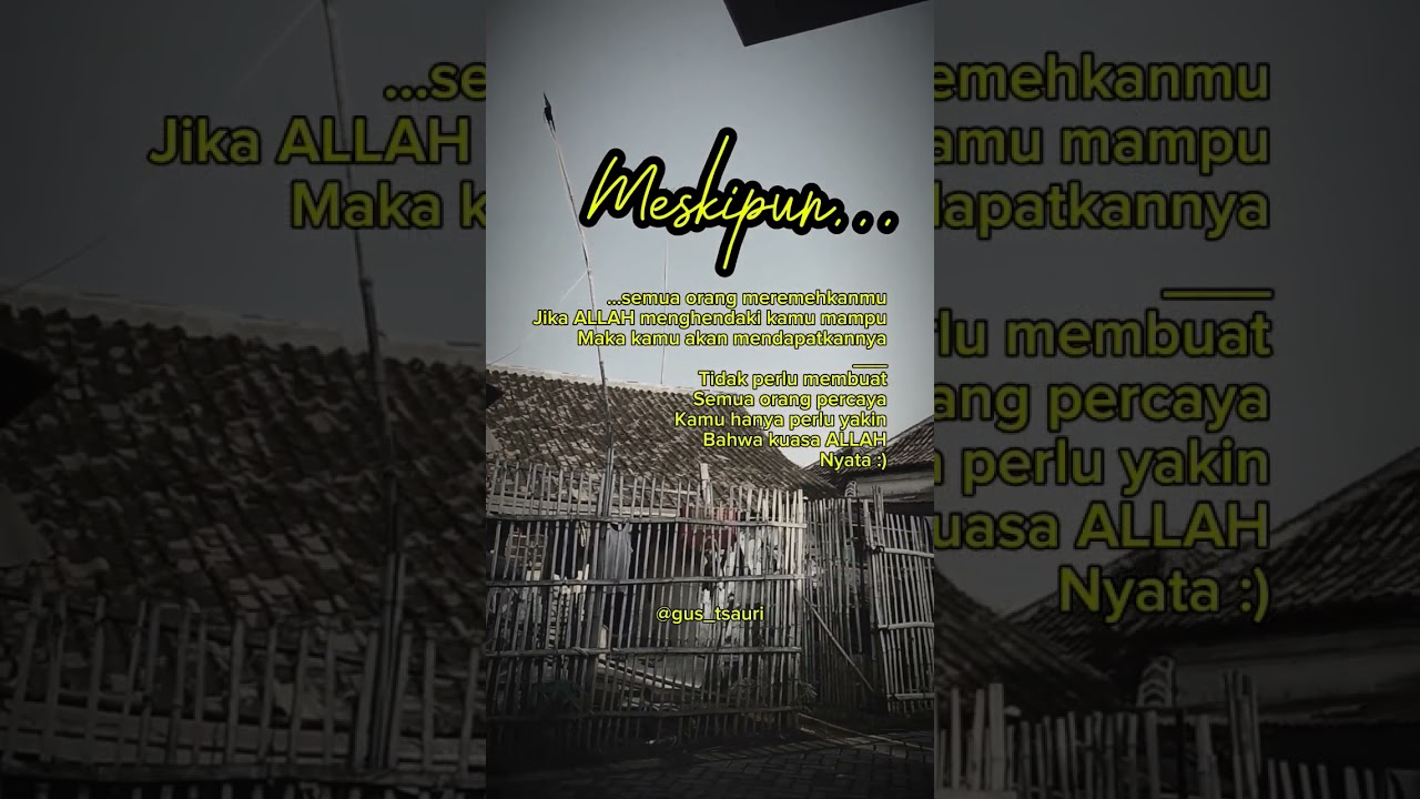 Yakinlah akan kuasa ALLAH 
