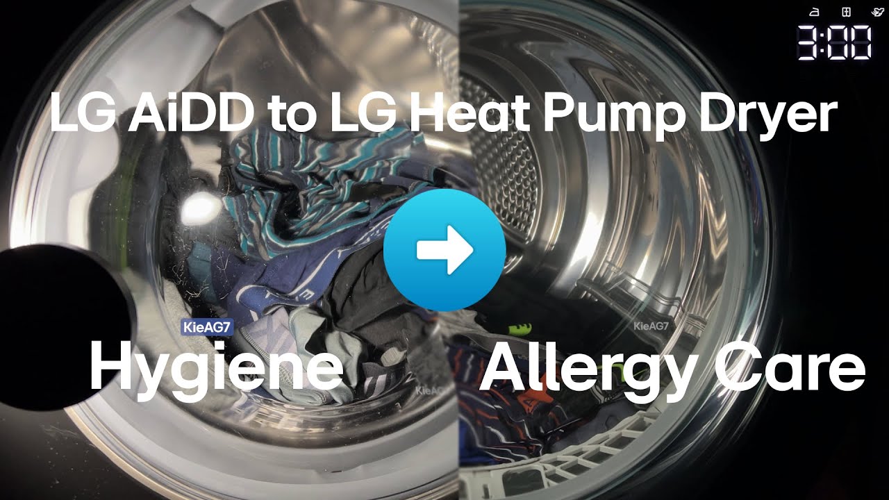 LG AiDD 9KG | Hygiene 60°C ▶️ LG Heat Pump Dryer | Allergy Care