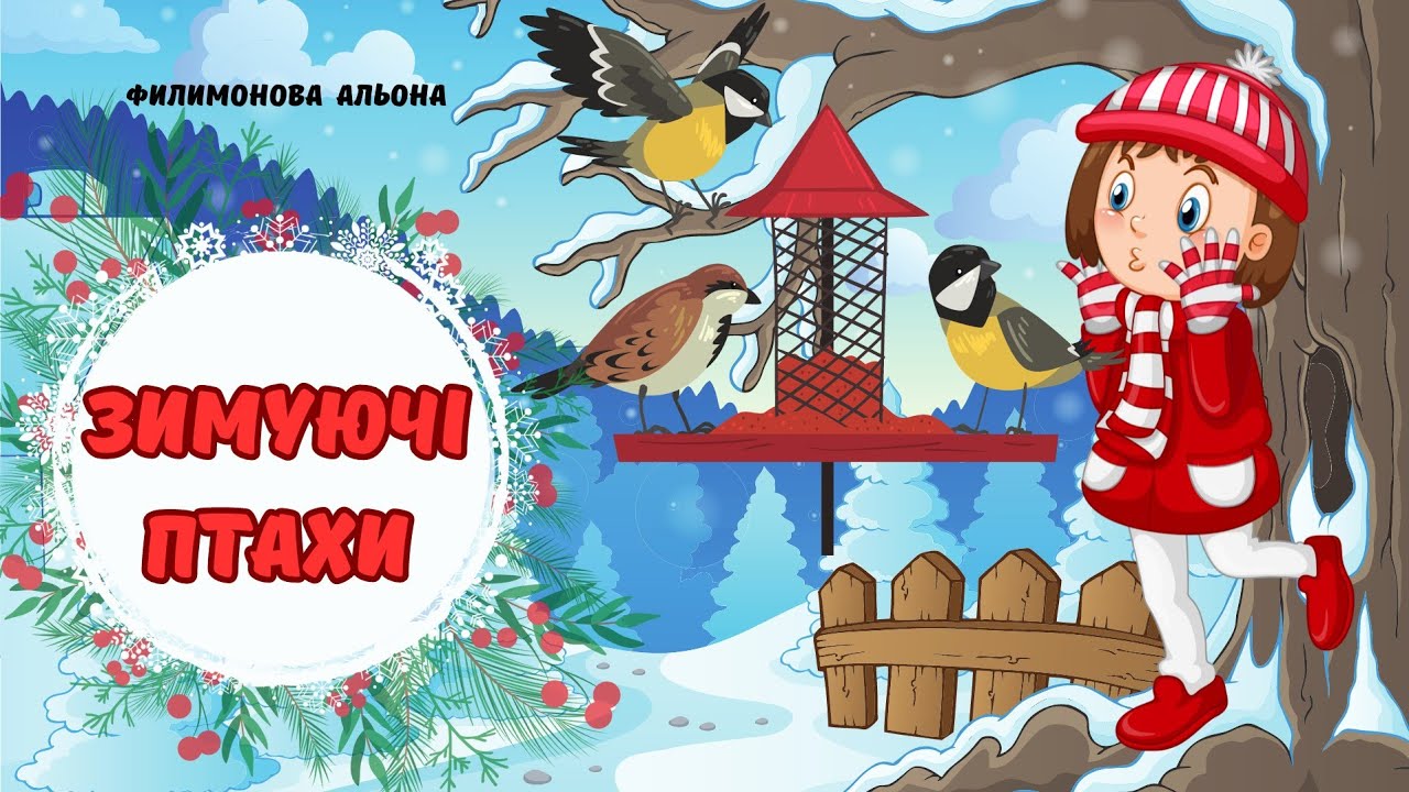 Дітям про птахів взимку❄️🐦‍⬛ Зимуючі птахи🐦‍⬛❄️ #зима  #птахи