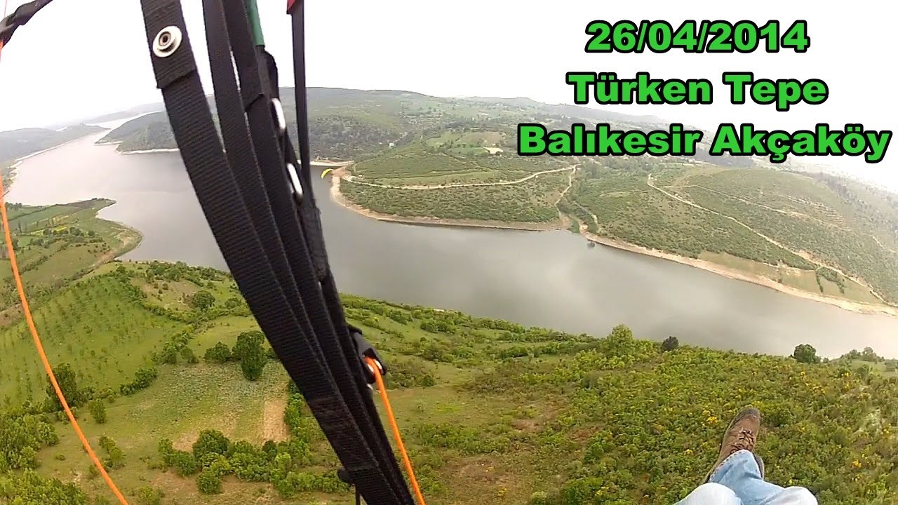 Balıkesir Yamaç Paraşütü Akçaköy Türken Tepe 2014