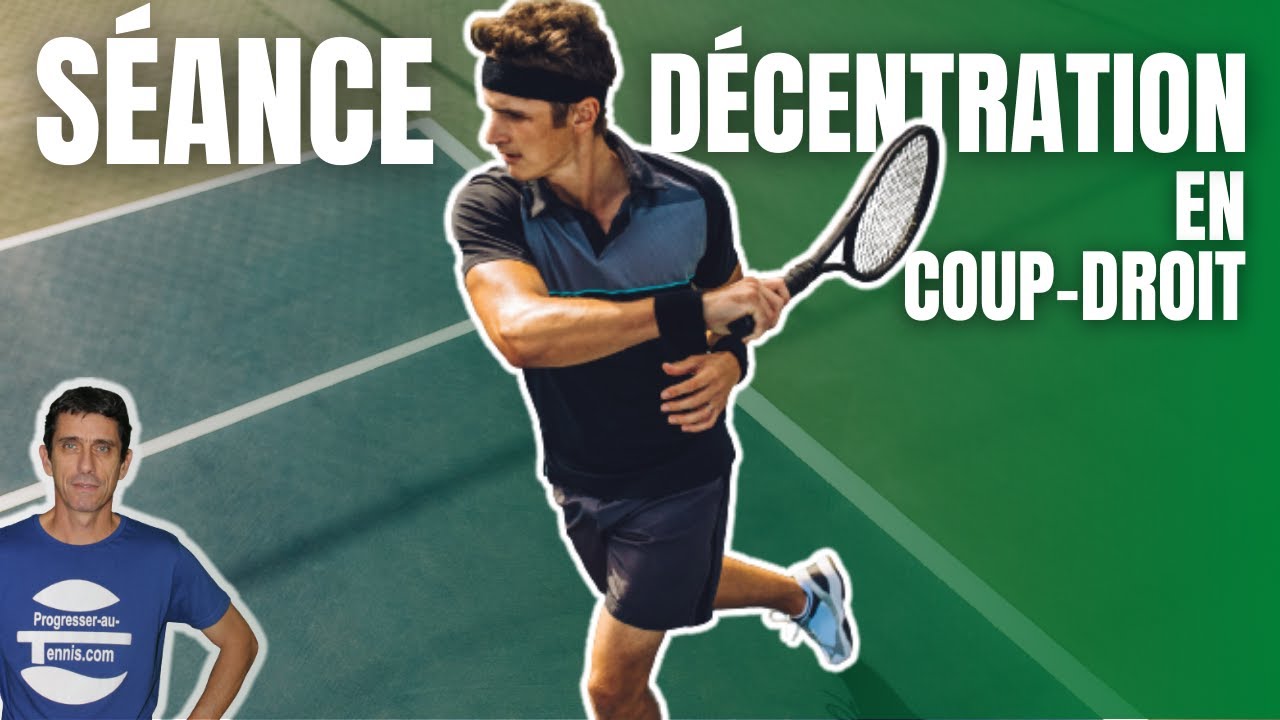 Séance de travail de la décentration en coup droit - Progresser au tennis